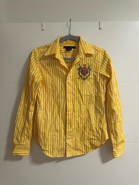 Vintage Ralph Lauren Polo Striped Embroidered Button Down Shirt